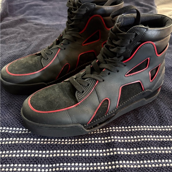 Christian Louboutin Other - Christian Louboutin Black and Red Sneakers with Chunky Sole